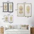 thumbnail image 4 of Designart "Golden Elegance Flower of Life I" Abstract Botanicals Framed Wall Art Set Of 2 - Modern Gold Framed Canvas Set For Living Room Decor, 4 of 6