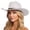 1-White468, variant on XIAOCHA Wool Cowboy Hat for Women Solid Wide Brim Western Hat Party Wide Brim Western Hat,Black