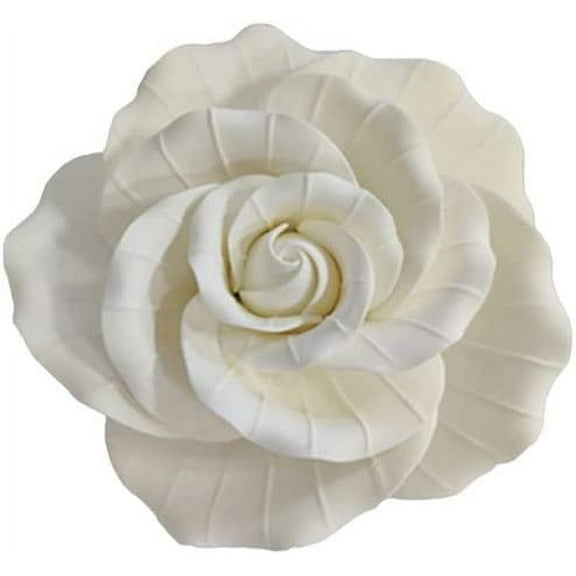 O'Creme White Garden Rose Gumpaste Flowers, Set of 3