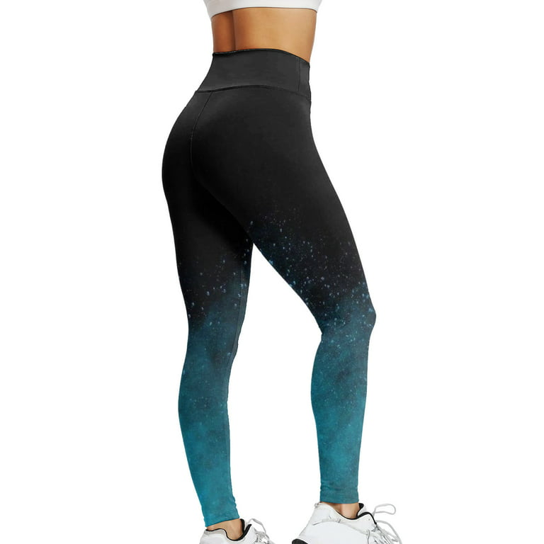 VBARHMQRT Womens Leggings with Pocket Tummy Control Tall Printed Trouser  Pant Leggings High Waist Workout Running Sports Tights Butt Lift Yoga Pants