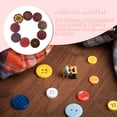 thumbnail image 1 of Pack of 100 Wood Buttons Mixed 2 Crafts Needlework Button Holes Vintage Style Fasteners Bowl Shape DIY Crafts Button for Sewing Clothing Accessories 25mm, 1 of 7