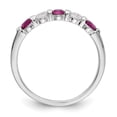 thumbnail image 4 of Auriga Fine Jewelry 14K White Gold 1/5 carat Diamond and Ruby Complete Band for Women Size- 7, 4 of 7
