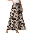 thumbnail image 3 of Cueply Skirts for Women Summer Long Maxi Skirt Elastic High Waist Tie Fashion Beach Dress with Pockets, 3 of 6