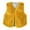 Yellow, variant on YunPes Girls Fuzzy Faux Fur Vest Fluffy Plush Open Front V-Neck Sleeveless Waistcoat Fall Winter Kids Fashion Thermal Outerwear