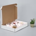 thumbnail image 6 of 13x10x2 inches Shipping Boxes Set of 25, White Corrugated Cardboard Box Literature Mailer, 6 of 6