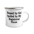 thumbnail image 2 of Appreciation Registered nurse Gifts, Blessed by God Spoiled, Registered nurse 12oz Camper Mug From Friends, Gifts For Coworkers, Gift ideas for colleagues, Christmas gifts for colleagues, Secret Santa, 2 of 2