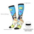 thumbnail image 4 of Masiiu Bluey Print Adult Crew socks, Comfortable Novelty Colorful Patterned, Breathable, Stylish Colorblock for Men Women, 4 of 6