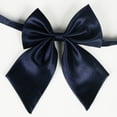 thumbnail image 1 of Elegant Solid Color Polyester Silk Bow Tie for Students Attachees and Flight Attendants Functional Accessory for Everyday Wear, 1 of 3
