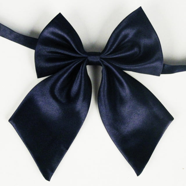 Elegant Solid Color Polyester Silk Bow Tie for Students Attachees and Flight Attendants Functional Accessory for Everyday Wear