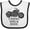 White and Black, variant on Inktastic Crawl Walk Ride Motorcycle Boys or Girls Baby Bib