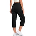 thumbnail image 5 of Fantaslook Women Capri Pants High Waisted Drawstring Summer Yoga Pants Workout Cropped Joggers Lounge Pants with Pockets, 5 of 9