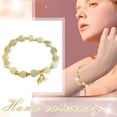 thumbnail image 3 of CILENON Flower Bead Jade Crystal Lucky Bracelets for Women Chinese Style Good Lucky Key Jade Dainty Beads Bracelets Gold Jewelry Gifts for Women Her Him Father Mother(Green,One Size), 3 of 6