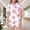 Pink, variant on Kids Christmas Pajama Set Printed Satin Pjs Short Sleeve 2 Piece Sleepwear Button-Down Christmas Outfit Girls Size Pajamas 4-5 Years