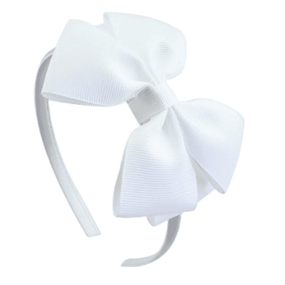 Girls' Ribbon Bow Headbands - White