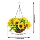 thumbnail image 3 of 2X Flores Colgantes Artificiales en Cesta para DecoracióN de Patio, CéSped, JardíN, para la DecoracióN de Exteriores e Interiores, Color Amarillo, 3 of 3