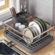 thumbnail image 2 of Dish Drying Rack for Kitchen Counter - Large Capacity Non-Slip Design, Auto-Drain Space-Saving Utensil Organizer with Adjustable Drain Pipe, 2 of 5