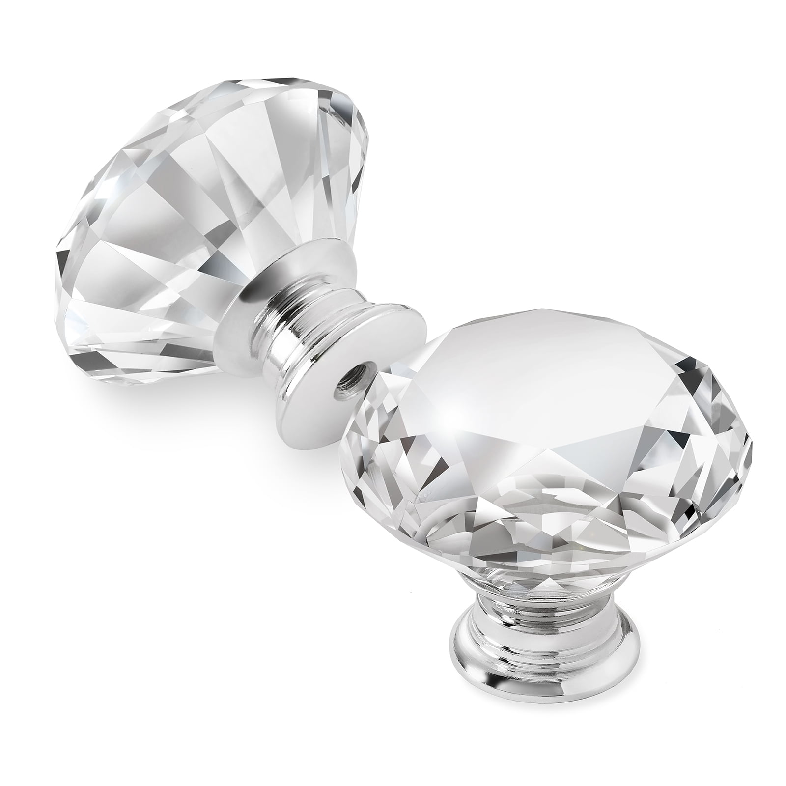 Cauldham Premium Glass Crystal Kitchen Cabinet Knobs Pulls 1 5 8