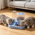 thumbnail image 4 of Comedero automático para mascotas (gatos y perros): dispensador 2 en 1 de comida y agua con comedero para croquetas por gravedad, base antideslizante, diseño elevado para facilitar la alimentació, 4 of 6