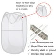thumbnail image 3 of Larpur Pop up Mesh Laundry Hamper, Collapsible Clothes Basket, 75L, White, 3 of 6