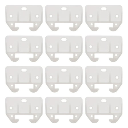 BESTOYARD 12Pcs White Plastic Drawer Rail Slides with Latches for Furniture Systems