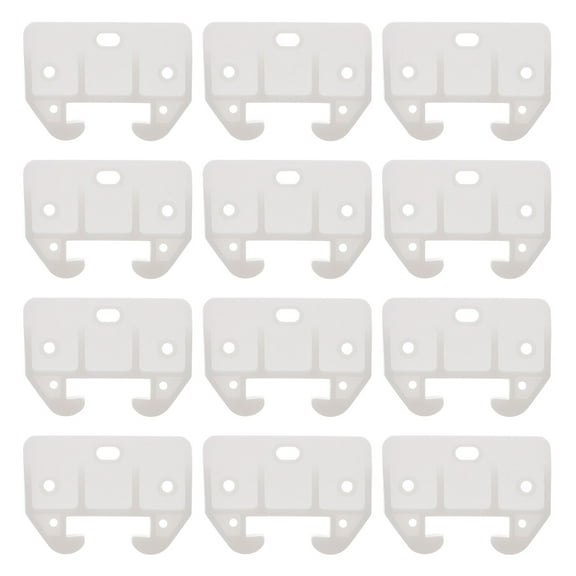 BESTOYARD 12Pcs White Plastic Drawer Rail Slides with Latches for Furniture Systems