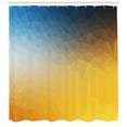 thumbnail image 3 of Ambesonne Yellow and Blue Shower Curtain, Polygon Fractal, 69"Wx70"L, Slate Blue Marigold, 3 of 3
