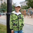 thumbnail image 2 of Uorisanigo Boys Girls Zip Up Hoodie Sweatshirt with Pockets Fashion Boys Girls School Long Sleeve Hoodies Green Tractor Print Sweater Fall Winter Clothes, 2 of 7