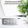 thumbnail image 5 of JTNero Digital Alarm Clock 1400mAh Rechargeable Bluetooth Speaker Dual Alarm Clock Mirror Surface Alarm Clock Temperature Display Brightness Adjustable for Bedroom Bedside, 5 of 6