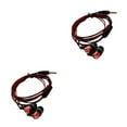 thumbnail image 3 of yingyy Écouteurs Intra-Auriculaires 3.5mm Câblage Basses Lourdes Microphone Silicone Tissé Antigel Écouteurs Rouges 2Set, 3 of 6