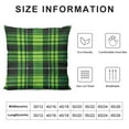 thumbnail image 5 of BANET  Short Plush Pillow Case Soft Pillow Case, St Patricks Day Green Plaid Tartan Decor Home Cushion Covers for Couch/Sofa/Bedroom/Car 20x20in, 5 of 5