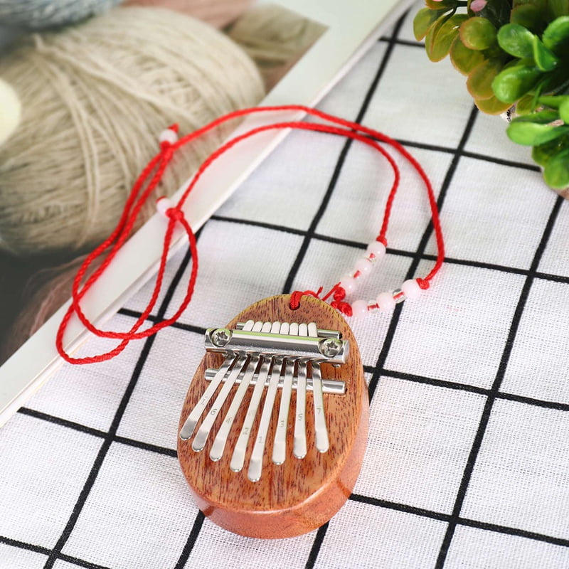 5X 8 Key Mini Kalimba Exquisite Finger Thumb Piano Marimba Musical Good Accessory Pendant Gift