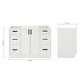 thumbnail image 2 of Ariel Kelly 48 Inch Single Sink Base Cabinet In White, 2 of 10