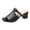 Black_001, variant on Women's Square Open Toe Heels Sandals Low Block Chunky Heeled Sandal Slip on Mules Comfortable Casual Dress Pumps Shoes for Summer Brown 9（EU-42）