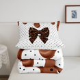 thumbnail image 5 of Manfei Leopard Print Bowknot Full Size Comforter Sets,Cute Polkadot Bedding Comforter Set,Polkadot Reversible,3-Piece,1 Comforter and 2 Pillowcases, 5 of 7