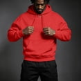 thumbnail image 2 of GrmtClth Mens Hoodie Multi‑color Solid Pullover Sweatshirt Drawstring Hood Pocket Daily Outdoor Long Sleeve Hooded Tops, 2 of 10