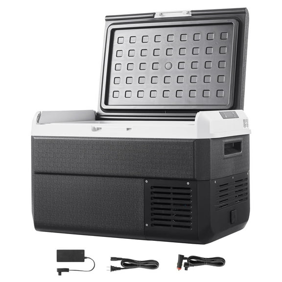 VEVOR 12 Volt Car Refrigerator, 42.3QT/40L Car Fridge, Portable Electric Cooler with -4℉~68℉ Adjustable Temperature, 12/24V DC and 100- 240V AC Compressor Freezer