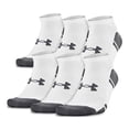 thumbnail image 3 of Under Armour Adult Resistor 3.0 No Show Socks, White/Graphite, Medium, 6 Pairs, 3 of 5