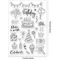 thumbnail image 2 of Happy Birthday Clear Stamps Transparent Silicone Stamp Cake Fireworks Flowers Balloons for Card Making Decoration and DIY Scrapbooking, 2 of 8