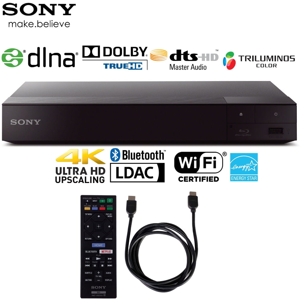 Sony BDP-S6700 4K Upscaling 3D Streaming Blu-ray Disc Player (2016 Model)  with 6ft High Speed HDMI Cable - Walmart.com