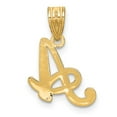 thumbnail image 4 of FJC Finejewelers 14 kt Yellow Gold Script Letter A Initial Charm 13 x 12 mm, 4 of 6