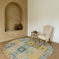 thumbnail image 2 of Rug Branch Contemporary Mid-Century Modern  Blue Grey Indoor Area Rug - 5x5, 2 of 4