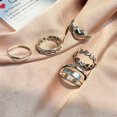 thumbnail image 1 of Conjunto de anillos de cadena de Color dorado Hiphop de 17KM para mujeres y niñas, anillos de dedo sencillos geométricos Punk, joyería de tendencia 2022 para fiesta Tan Jianjun unisex, 1 of 2