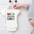 thumbnail image 5 of Wild About Turning Uno First Birthday Romper Boys or Girls Infant Baby Brisco Brands NB, 5 of 6