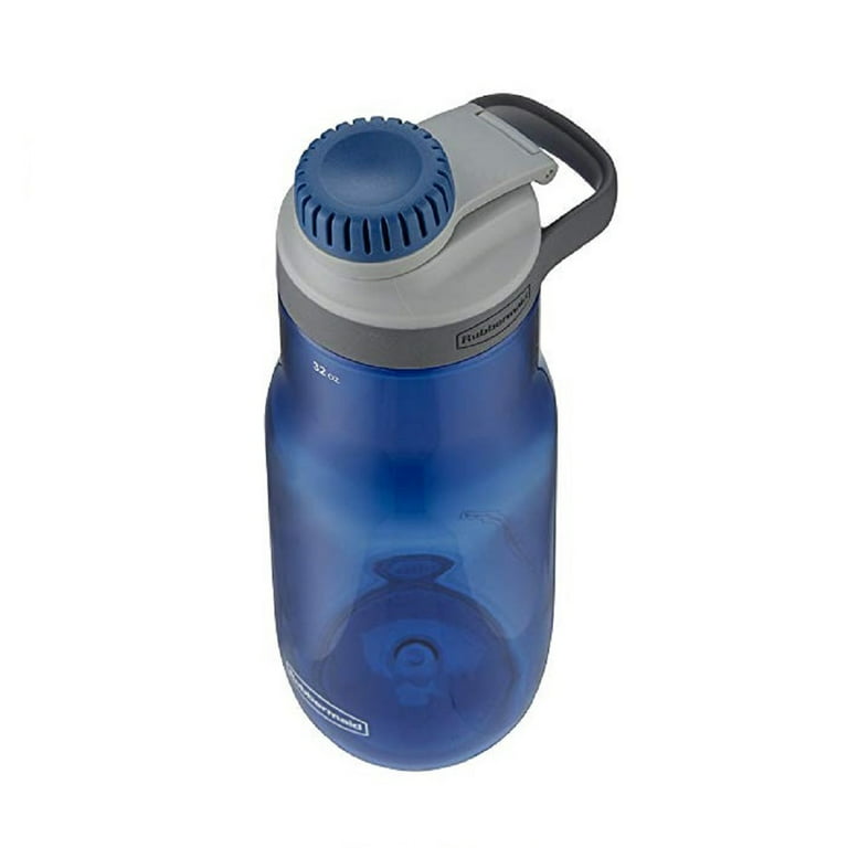 Contigo Nautical Blue Plastic Chug Water Bottle BPA Free 32 oz
