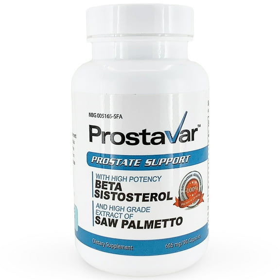 Prostavar - Prostate Support with Saw Palmetto 605mg - 90 White Capsules - 1 Month Supply