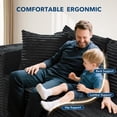 thumbnail image 4 of Contemporary Modular Oversized L-Shaped Sectional Sofa - Deep Seat Cloud Couch with Memory Foam, Reversible Chaise, No Assembly Needed - Living Room Comfort - Black, 4 of 7