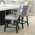 thumbnail image 2 of Steve Silver Camila Silver - Gray Faux Leather Counter Chair, 2 of 4