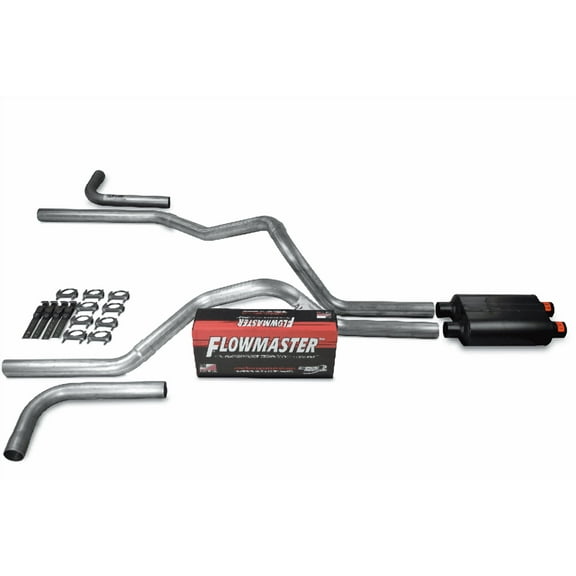 00-06 GM 2500 Dual Inlet Exhaust Kit Flowmaster 40 Series Side Exit