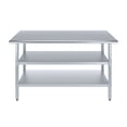 thumbnail image 2 of AmGood 24 in. x 60 in. Stainless Steel Table with Two Undershelves | Metal Utility Kitchen Prep Work Table | NSF, 2 of 9