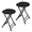 Black, variant on OROFULL 18 inch Folding Stool 2 Pack with Heavy Duty Steel Frame& Built-in Handle for Indoor Outdoor Dorm Kitchen Camping Church,Black